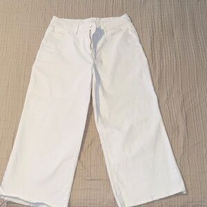 Good American Flare White Jeans